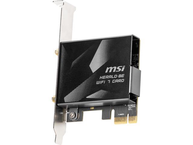 MSI HERALD-BE WIFI 7 MAX, NCM865 Tri-Band Wi-Fi 7 & Bluetooth 5.4 PCIe Adapter