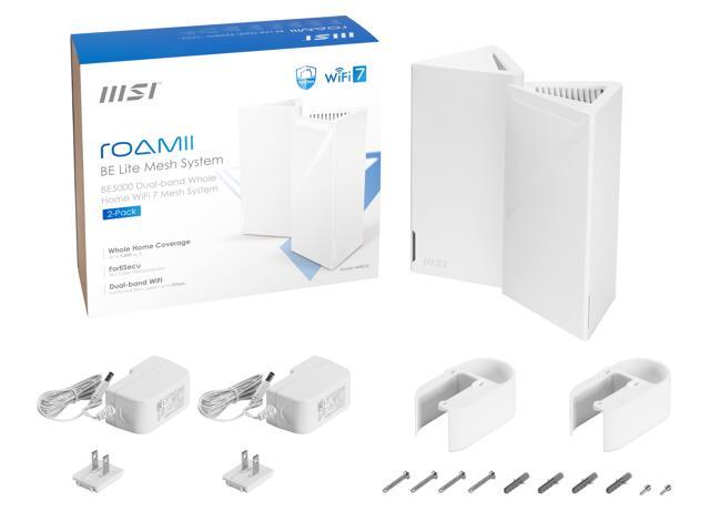 MSI - Roamii WiFi 7BE Dual-Band Lite Mesh System, 2pk - White - image 3