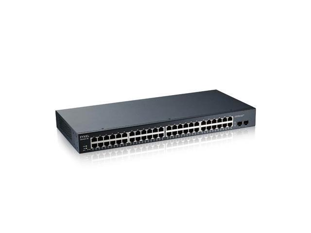 ZyXEL L2 Web Managed 48-Port GbE Rackmount Switch with 2 SFP, Total 50-Ports, GS1900-48