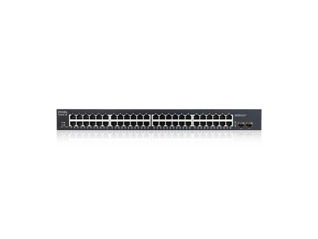 ZyXEL L2 Web Managed 48-Port GbE Rackmount Switch with 2 SFP, Total 50-Ports, GS1900-48