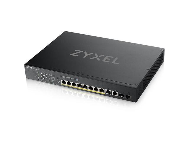 ZyXEL XS1930-12HP 10-Port 10G Multi-Gigabit L3 Smart Nebula Cloud Managed Switch with 2 10G SFP+ Uplinks, 8 PoE+ / PoE++ at 375W