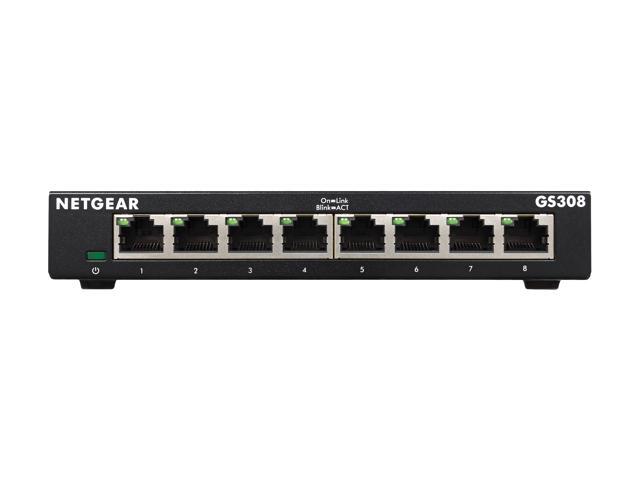 Netgear GS308 8-Port Gigabit Ethernet Unmanaged Switch, GS308-300PAS