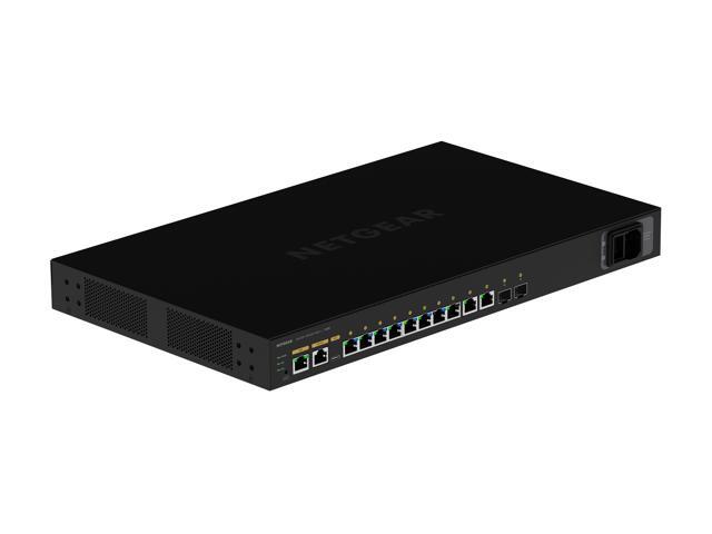 NETGEAR 8x1G PoE+ 240W 2x1G and 2xSFP+ Managed Switch AV Line M4250-10G2XF-PoE+, GSM4212UX-100NAS