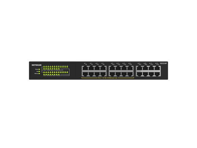 Netgear GS324 24-Port Gigabit Ethernet Unmanaged Essentials Switch, GS324-200NAS