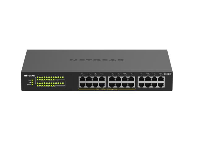 Netgear GS324 24-Port Gigabit Ethernet Unmanaged Essentials Switch, GS324-200NAS