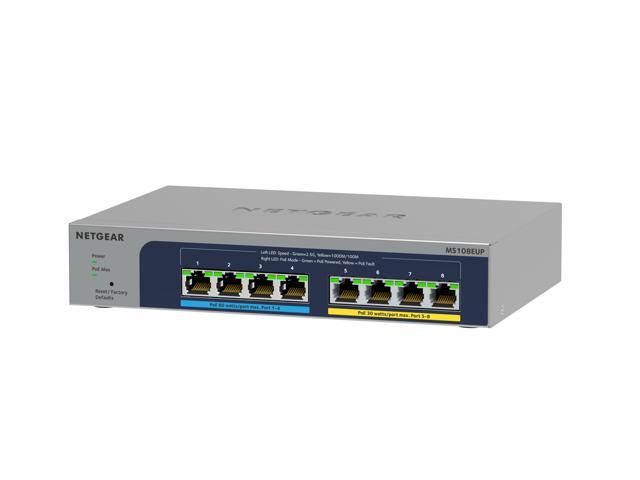 Netgear MS108EUP 8-port Multi-Gigabit (2.5G) Ethernet Ultra 60 PoE++ Easy Smart Managed Switch, MS108EUP-100NAS