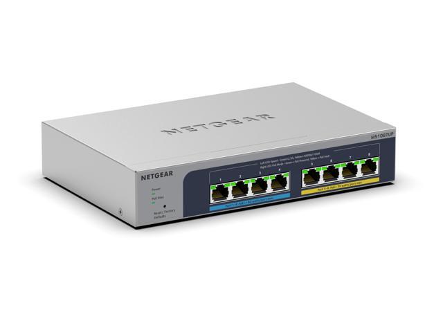 Netgear MS108TUP 8-Port Multi-Gigabit (2.5G) Ethernet Ultra60 PoE++ Smart Switch, MS108TUP-100NAS