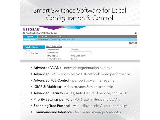 Netgear ProSafe GS728TPP 28-Port PoE Gigabit Ethernet Smart Switch, GS728TPP-300NAS