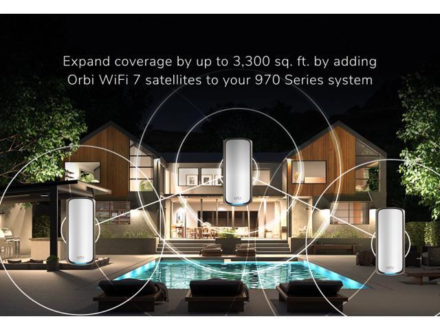 NETGEAR - Orbi 970 Series BE27000 Quad-band Mesh Wi-Fi 7 Satellite – - White - image 5