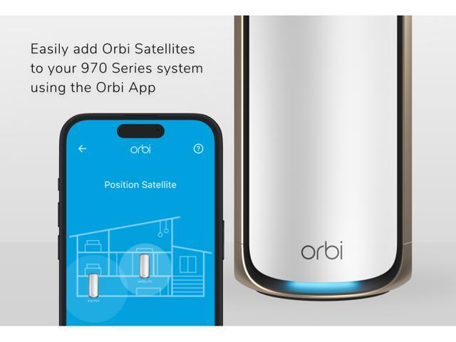 NETGEAR - Orbi 970 Series BE27000 Quad-band Mesh Wi-Fi 7 Satellite – - White - image 6