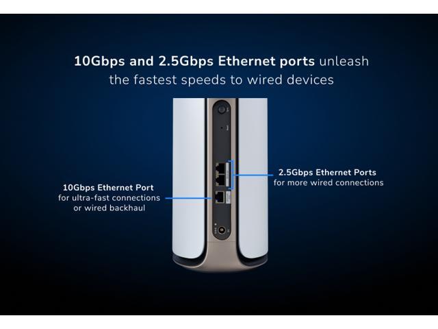 NETGEAR - Orbi 970 Series BE27000 Quad-band Mesh Wi-Fi 7 Satellite – - White - image 7