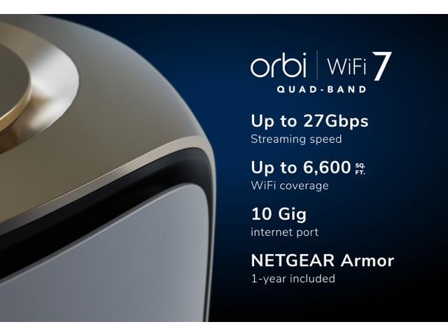 NETGEAR - Orbi 970 Series BE27000 Quad-Band Mesh Wi-Fi 7 System (3-pack) - White - image 3
