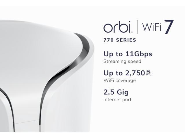 NETGEAR - Orbi 770 Series BE11000 Tri-Band Mesh Wi-Fi 7 Satellite - White - image 3