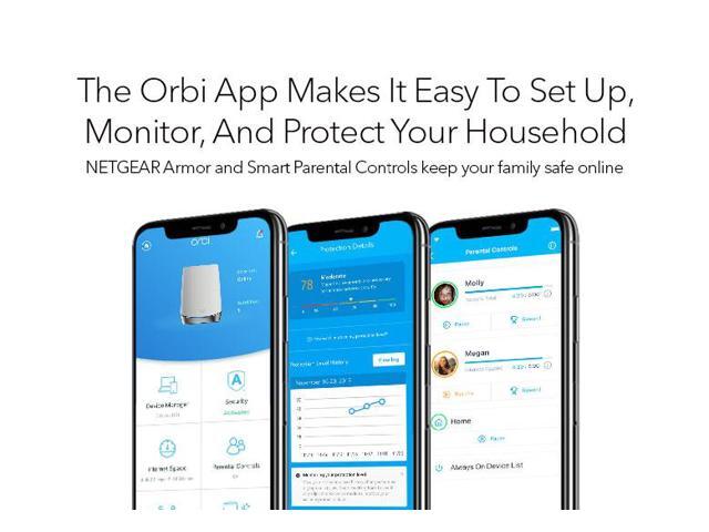 NETGEAR - Orbi 750 Series AX5200 Tri-Band Mesh Wi-Fi 6 System (3-pack) - White - image 6