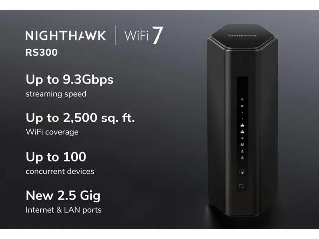 NETGEAR - Wi-Fi 7 Router Nighthawk BE9300 Tri-band Router - Black - image 3