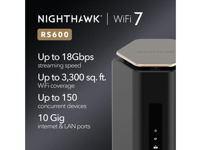 NETGEAR - Nighthawk BE18000 Tri-Band Wi-Fi 7 Router - Black - image 3