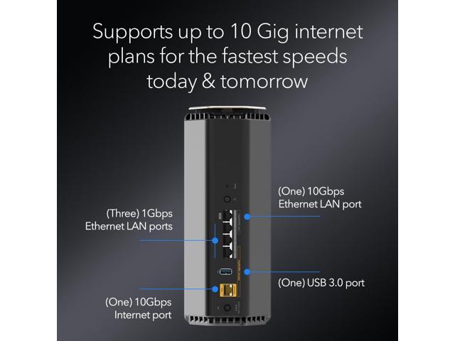 NETGEAR - Nighthawk BE18000 Tri-Band Wi-Fi 7 Router - Black - image 6