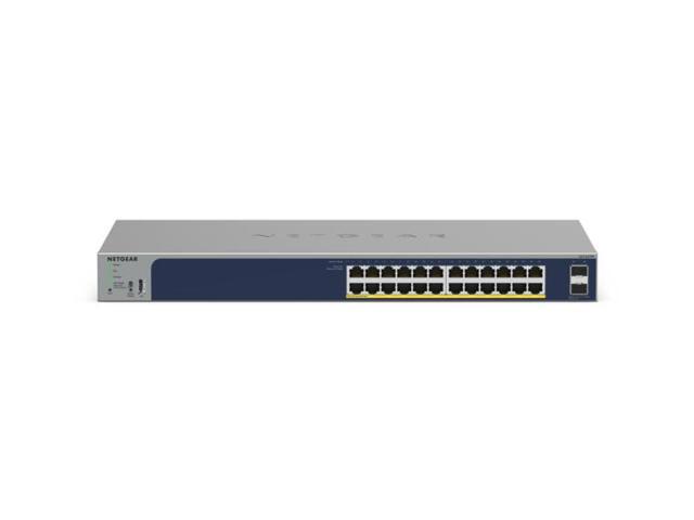 Netgear GS724TPP 24-Port Gigabit Ethernet PoE+ Smart Switch w/ Optional Remote/Cloud Management and 2 SFP Ports (380W), GS724TPP-300NAS