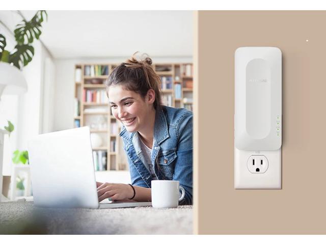 NETGEAR - AX3000 Dual-Band Wi-Fi 6 Wall Plug Range Extender - White - image 5