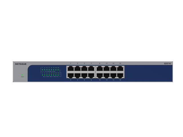 Netgear Business GS516 16-Port Gigabit Ethernet Unmanaged Switch, GS516-300NAS