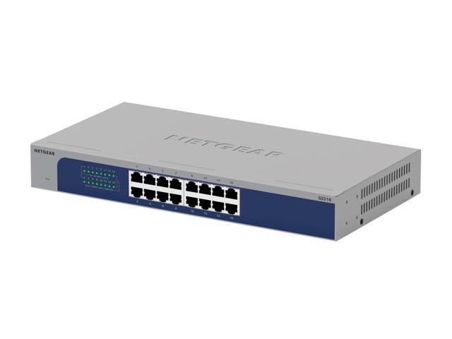 Netgear Business GS516 16-Port Gigabit Ethernet Unmanaged Switch, GS516-300NAS