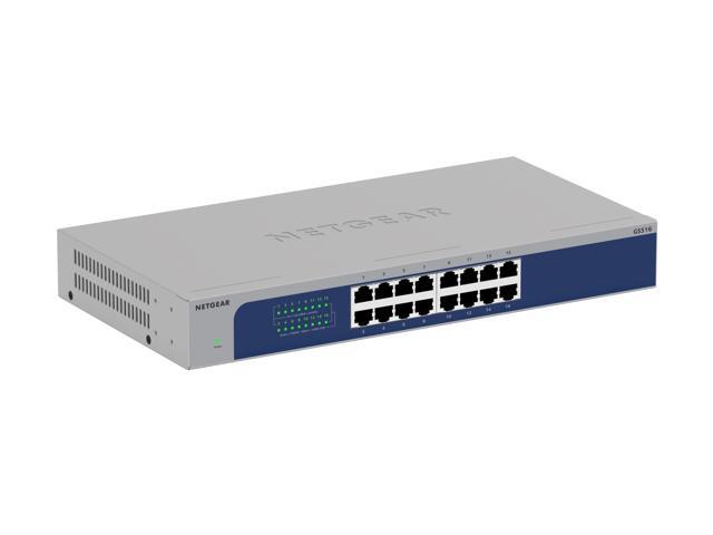 Netgear Business GS516 16-Port Gigabit Ethernet Unmanaged Switch, GS516-300NAS
