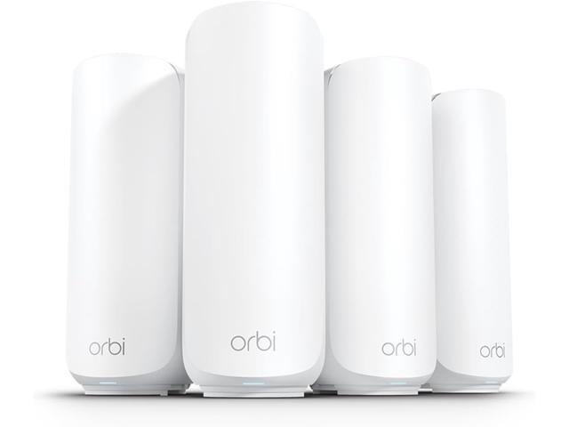 Netgear Orbi 370 Series Dual-Band WiFi 7 Mesh System, 3-Pack Including 1 Orbi Router RBE371 + 3 Orbi Satellites, RBE374-100NAS