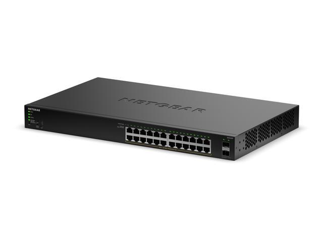 Netgear GS324TP 24-Port Gigabit Ethernet PoE+ Smart Managed Essentials Switch with 2 Dedicated SFP Ports (190W), GS324TP-200NAS