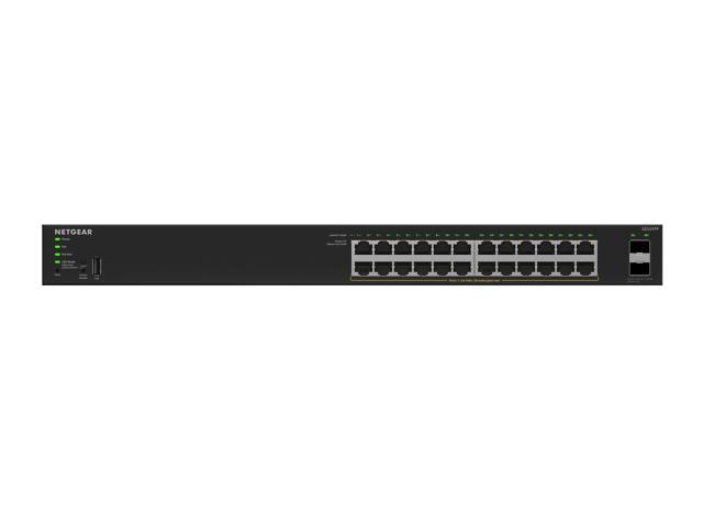 Netgear GS324TP 24-Port Gigabit Ethernet PoE+ Smart Managed Essentials Switch with 2 Dedicated SFP Ports (190W), GS324TP-200NAS
