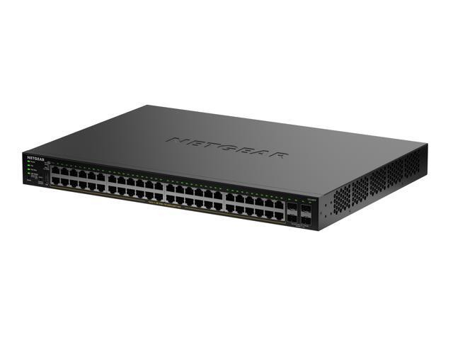 Netgear GS348TP 48-Port Gigabit Ethernet PoE+ Smart Managed Essentials Switch with 4 Dedicated SFP Ports (380W), GS348TP-200NAS