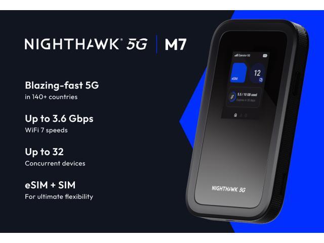 NETGEAR - Nighthawk 5G Mobile Hotspot M7 with eSIM or SIM - Black - image 10