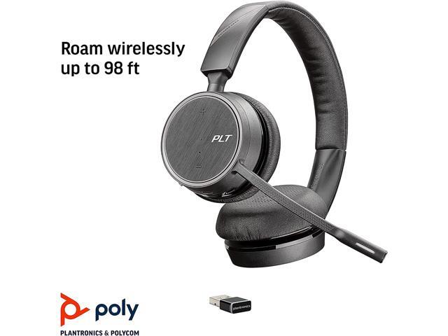 Plantronics - Voyager 4210 UC USB-A (Poly) - Bluetooth Single-Ear (Monaural) Headset - Connect to PC, Mac, & Desk Phone - Noise Canceling - Works...