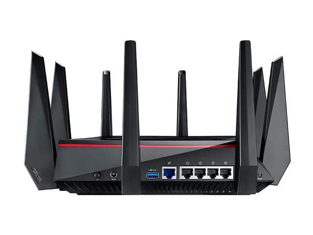 ASUS AC5300 Wi-Fi Tri-band Gigabit Wireless Router with 4x4 MU-MIMO, 4 x LAN Ports, AiProtection Network Security and WTFast Game Accelerator,...