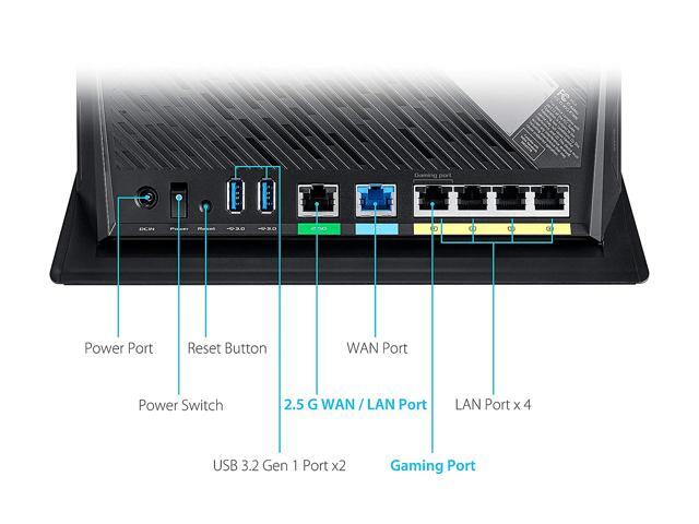 ASUS RT-AX86U AX5700 Dual Band WiFi 6 Gaming Router 802.11ax, up to 2500sq ft & 35+ Devices, Mobile Game Mode, Lifetime Free Internet Security,...
