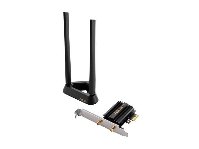 ASUS WiFi 6E + Bluetooth 5.2 PCI-E Expansion Card (PCE-AXE58BT) WPA3, 160MHz, WPA3 Network Security, OFDMA and MU-MIMO, External Antenna, Magnetic...