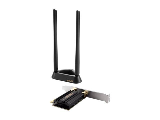 ASUS WiFi 6E + Bluetooth 5.2 PCI-E Expansion Card (PCE-AXE58BT) WPA3, 160MHz, WPA3 Network Security, OFDMA and MU-MIMO, External Antenna, Magnetic...