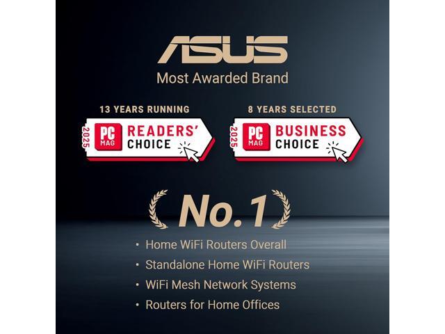 ASUS - RT-BE96U BE19000 Tri-Band Wi-Fi 7 Router - Black - image 4