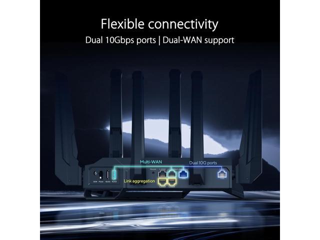 ASUS - RT-BE96U BE19000 Tri-Band Wi-Fi 7 Router - Black - image 8