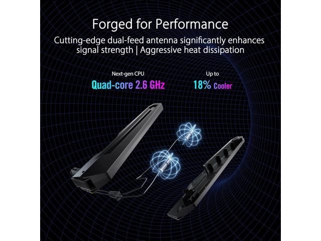 ASUS - ROG Rapture GT-BE98 Pro BE30000 Quad-Band Wi-Fi 7 Gaming Router - Black - image 7