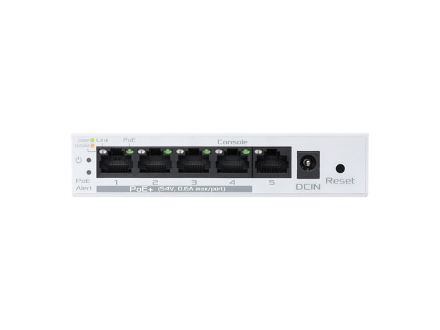 ASUS - ExpertWiFi EBP15 5-Port Gigabit Smart Managed PoE+ Ethernet Switch - White - image 3