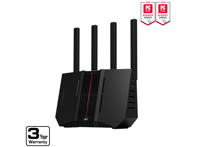 ASUS RT-BE92UTri-band WiFi 7 Router, supports new 320MHz bandwidth & 4096-QAM, MLO, AI WAN detection, AiMesh support, subscription-free network...