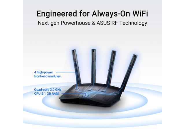 ASUS RT-BE58U WiFi 7 AiMesh Extendable Router, 4K-QAM, MLO, AI Detection 2.5G WAN/LAN port, Four 1G ports, Commercial-Grade Network Security,...