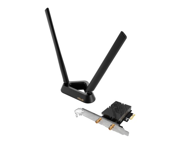 ASUS BE6500 Tri Band PCI-E WiFi 7 (802.11be), Bluetooth 5.4, WPA3 network security, OFDMA and MU-MIMO, Multi-link Operation, TAA Compliant