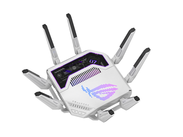 ASUS - ROG Rapture GT-BE19000AI Tri-Band Wi-Fi 7 Gaming Router - White - image 8