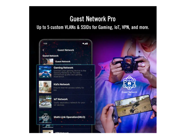 ASUS - ROG Rapture GT-BE19000AI Tri-Band Wi-Fi 7 Gaming Router - White - image 6