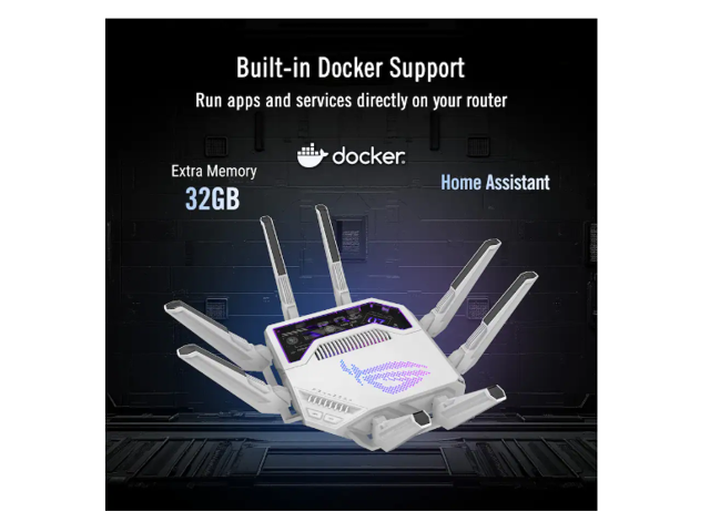 ASUS - ROG Rapture GT-BE19000AI Tri-Band Wi-Fi 7 Gaming Router - White - image 4