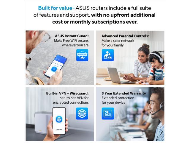 ASUS - RT-BE58 Go BE3600 Dual-Band Wi-Fi 7 Travel Router - White - image 8