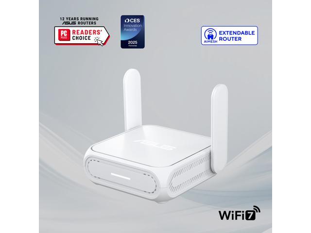 ASUS - RT-BE58 Go BE3600 Dual-Band Wi-Fi 7 Travel Router - White - image 3