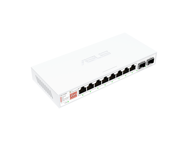 ASUS - QG-U1080 8-Port 2.5G + 2-Port 10G SFP+ Unmanaged Ethernet Switch - White - image 3