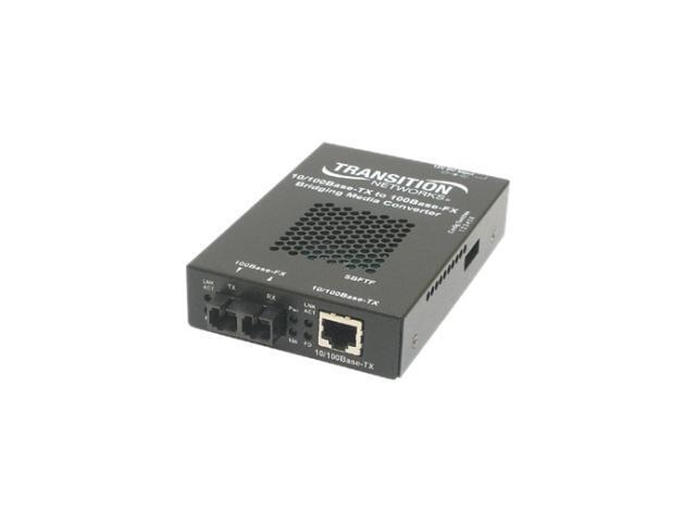 TRANSITION SBFTF1013-105-NA 10/100 Bridging 10/100Base-TX to 100Base-FX Media Converter